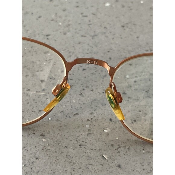 Nintendo Eyewear N-582 MBZ 49-19-135 Gold Full Rim round Eyeglasses Frames ONLY - Picture 11 of 13